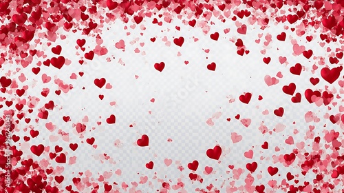 Bold Red Heart Brush Stroke - Expressive Love Art on White Background