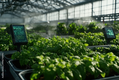 a greenhouse with plants growing in it