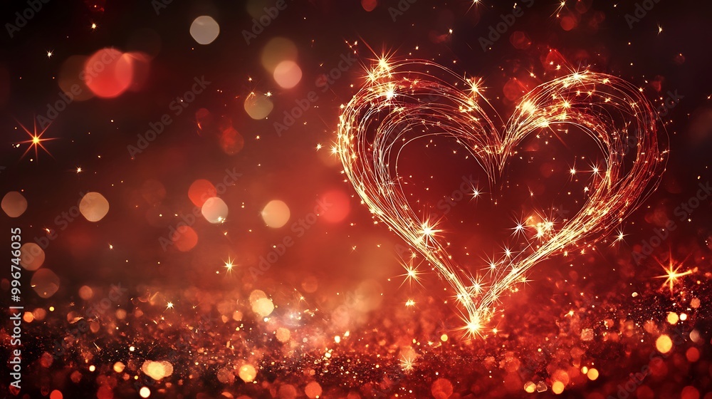 Bold Red Heart Brush Stroke - Expressive Love Art on White Background Bold Red Heart Brush Stroke - Expressive Love Art on White Background