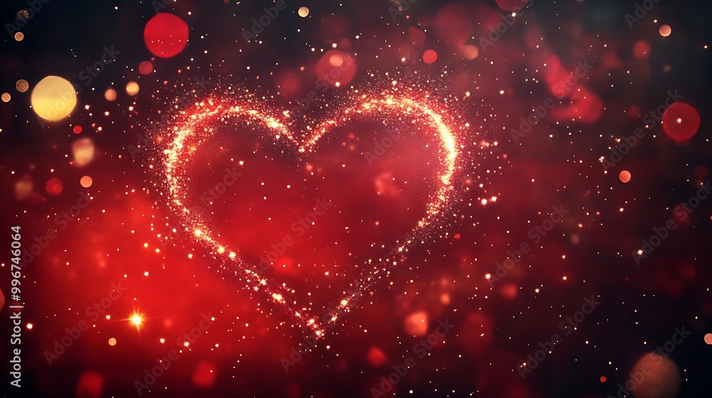 Bold Red Heart Brush Stroke - Expressive Love Art on White Background Bold Red Heart Brush Stroke - Expressive Love Art on White Background