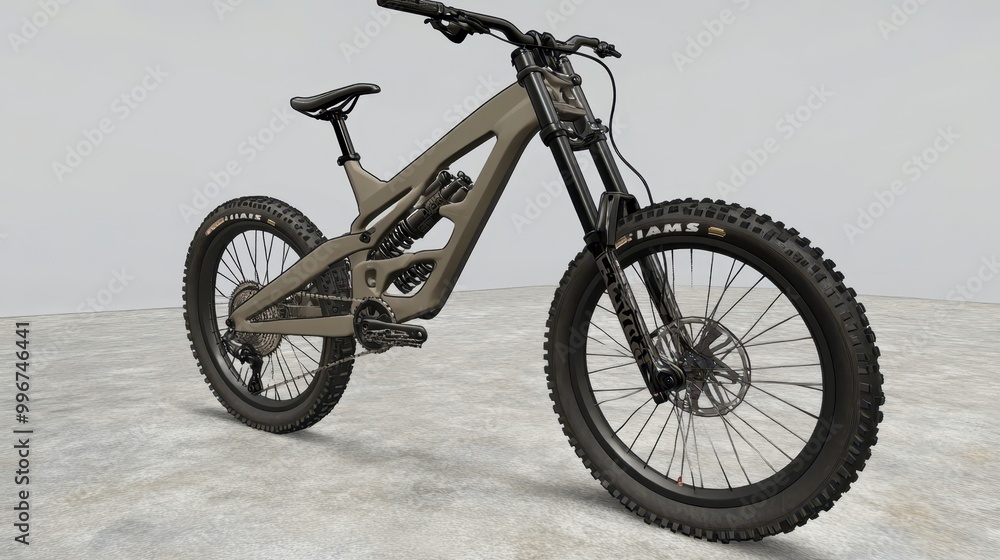 Fototapeta premium a mountain bike is shown in a 3d rendering