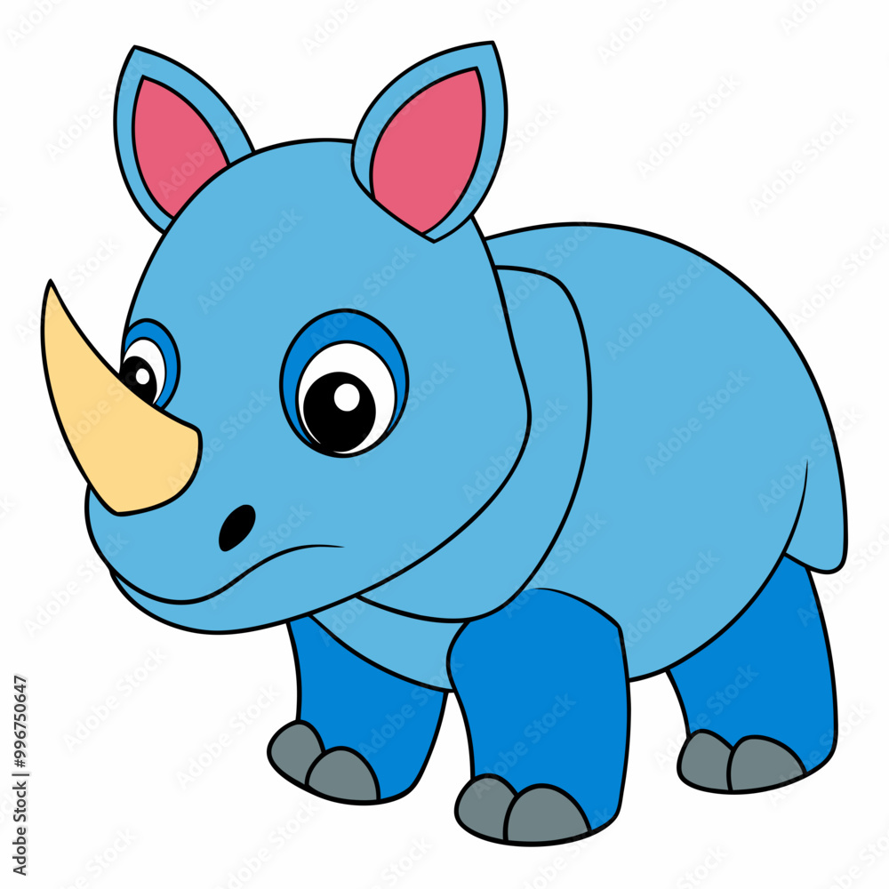 Fototapeta premium rhino cute