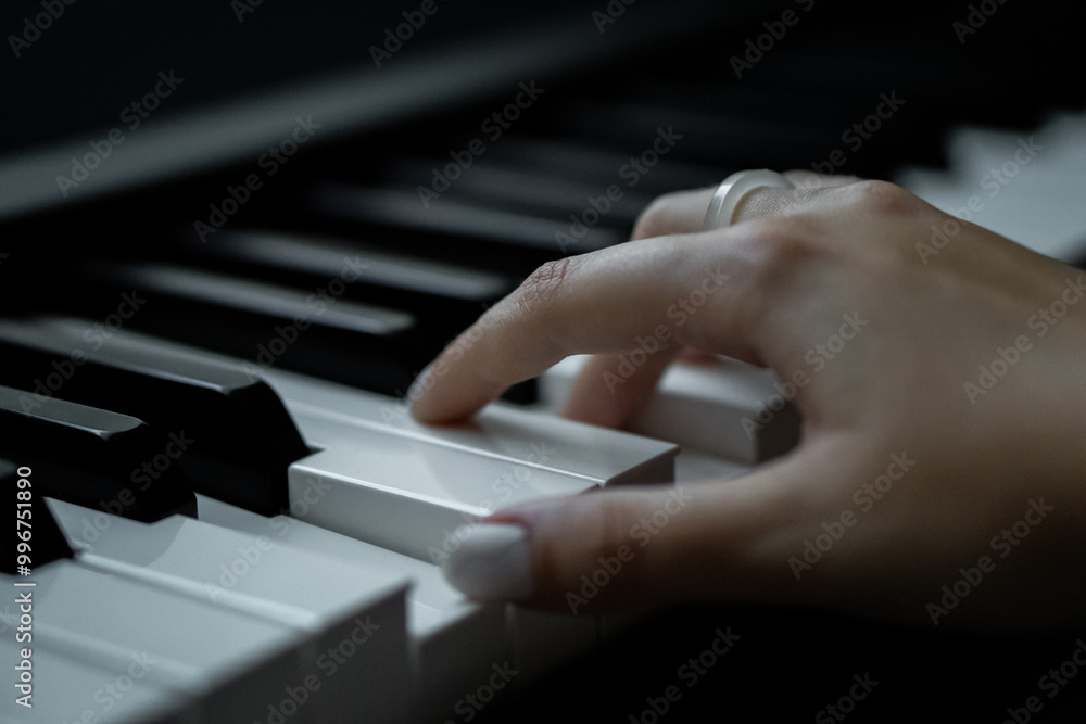 Close-Up Shots of Playing Piano Keys Close-Up Shots of Playing Piano Keys