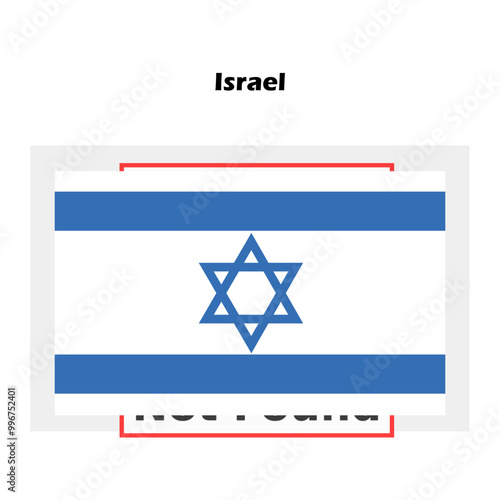 Israel flag single isolated vector icon