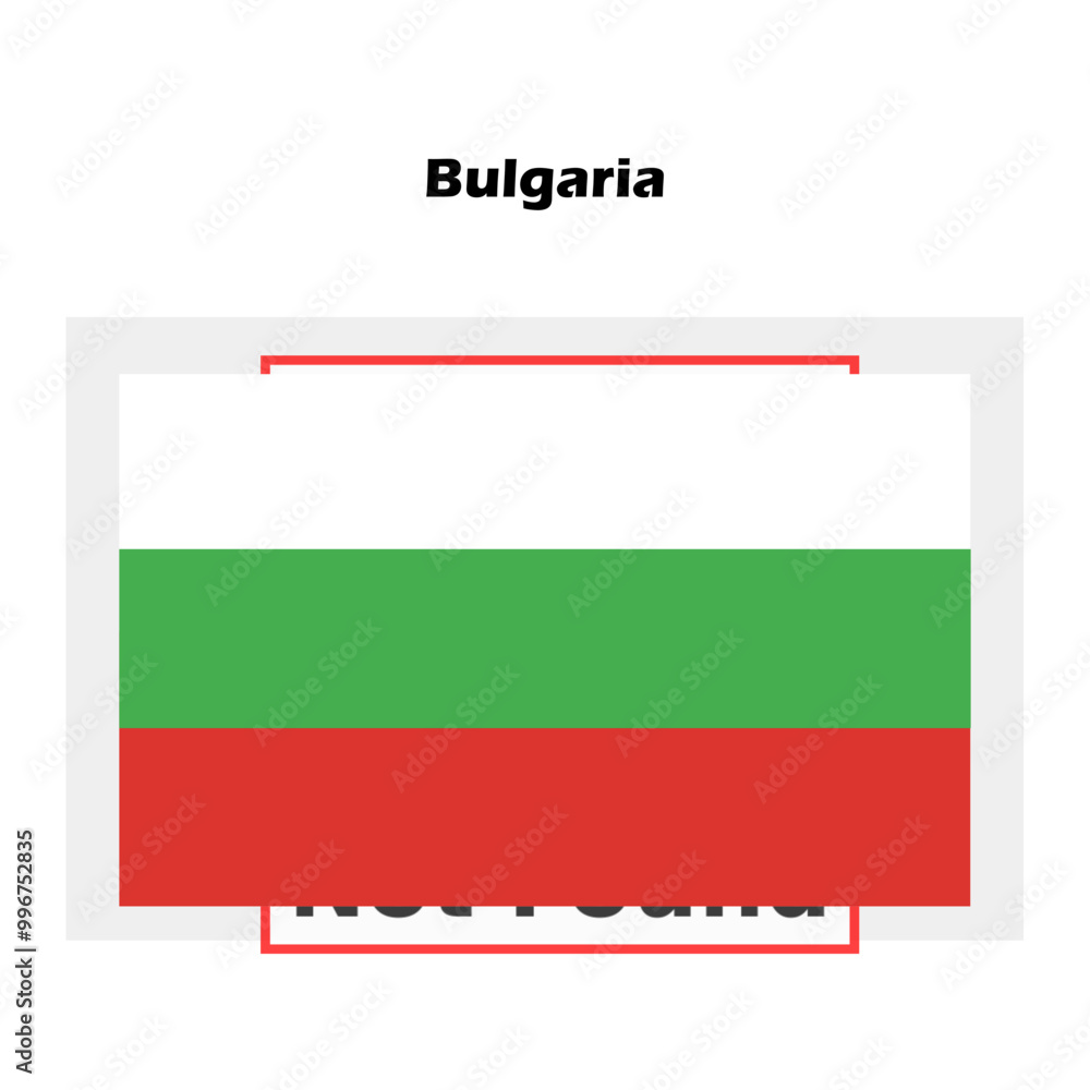 Bulgaria flag single isolated vector icon Bulgaria flag single isolated vector icon