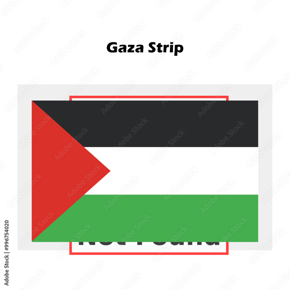 Gaza Strip flag single isolated vector icon Gaza Strip flag single isolated vector icon
