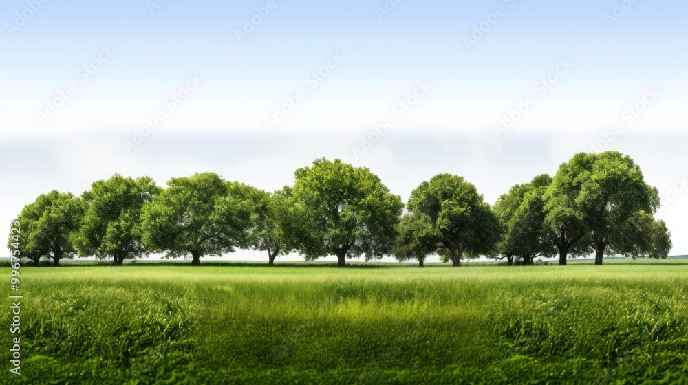 Naklejka premium Farmfields landscape trees grassland outdoors nature.