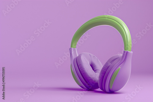 Purple Eggplant Shaped Headphones photo