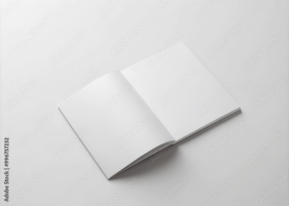 Empty square brochure mockup on white background with clean design and creased folds, ready for custom content, perfect for business or marketing presentations. Empty square brochure mockup on white background with clean design and creased folds, ready for custom content, perfect for business or marketing presentations.