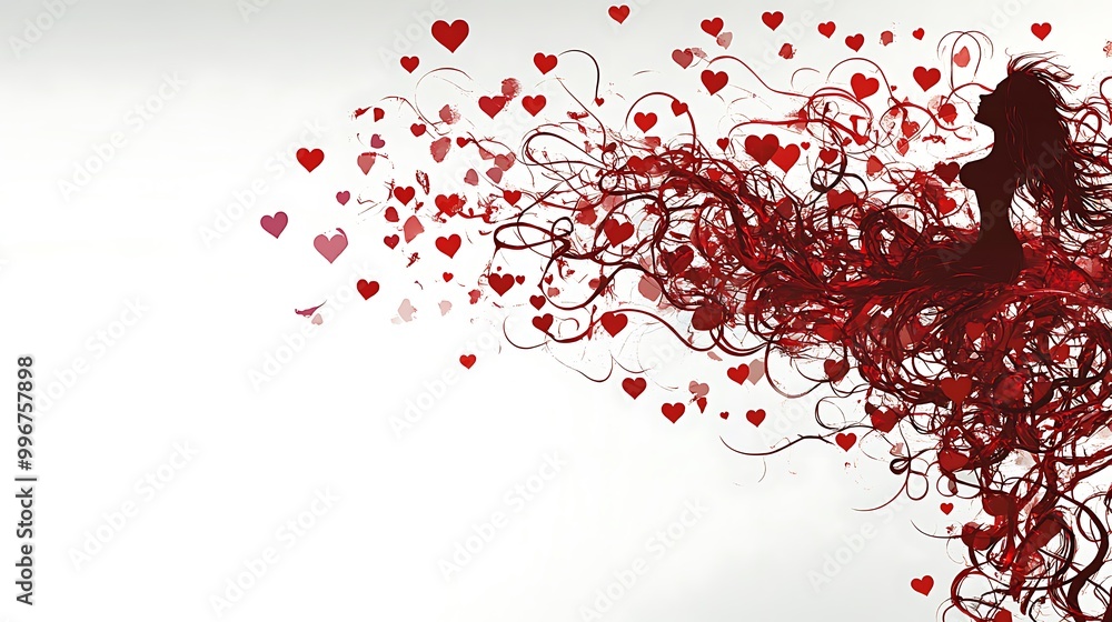 Obraz premium Heart Shapes Collection: A Stunning Visual Array of Black, Red, Wooden, and Floating Hearts Symbolizing Love, Passion, and Romance in Abstract and Artistic Expressions