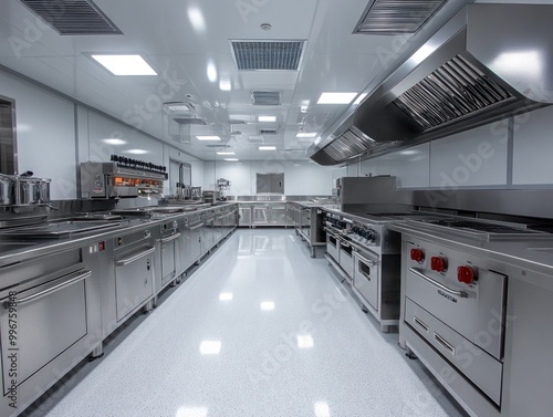 A spacious kitchen designed for meal preparation in a medical facility photo