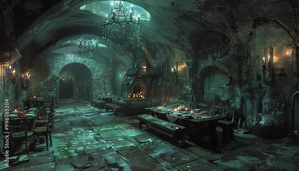 Hidden underground society in tunnels, makeshift homes with oldworld relics and futuristic tech Hidden underground society in tunnels, makeshift homes with oldworld relics and futuristic tech