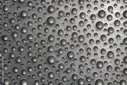 Metallic Surface Water Droplets Reflection Textures Patterns Abstract