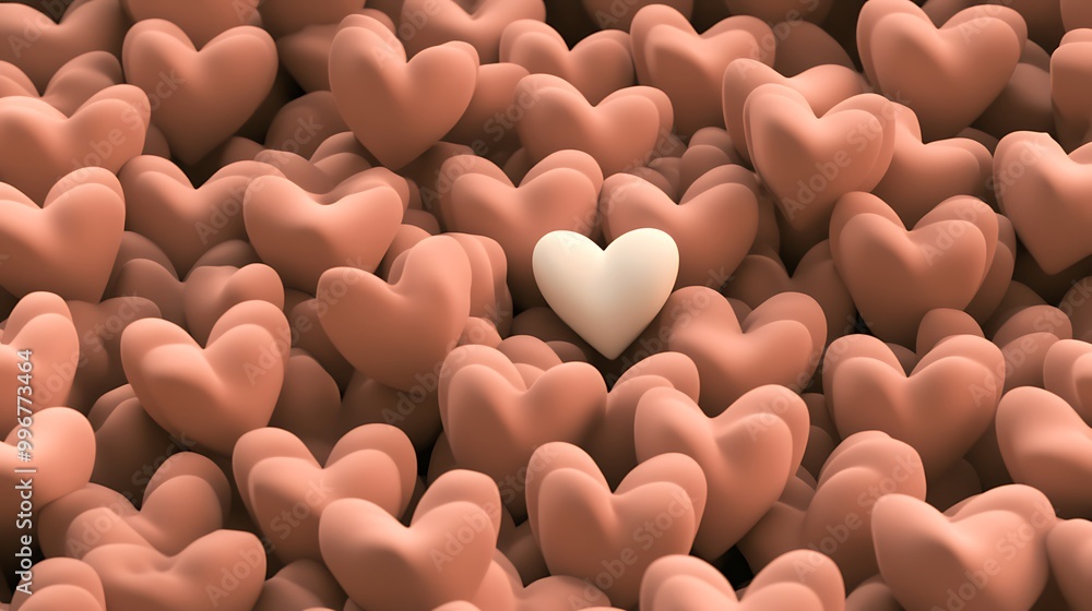 Obraz premium Heart Shapes Collection: A Stunning Visual Array of Black, Red, Wooden, and Floating Hearts Symbolizing Love, Passion, and Romance in Abstract and Artistic Expressions