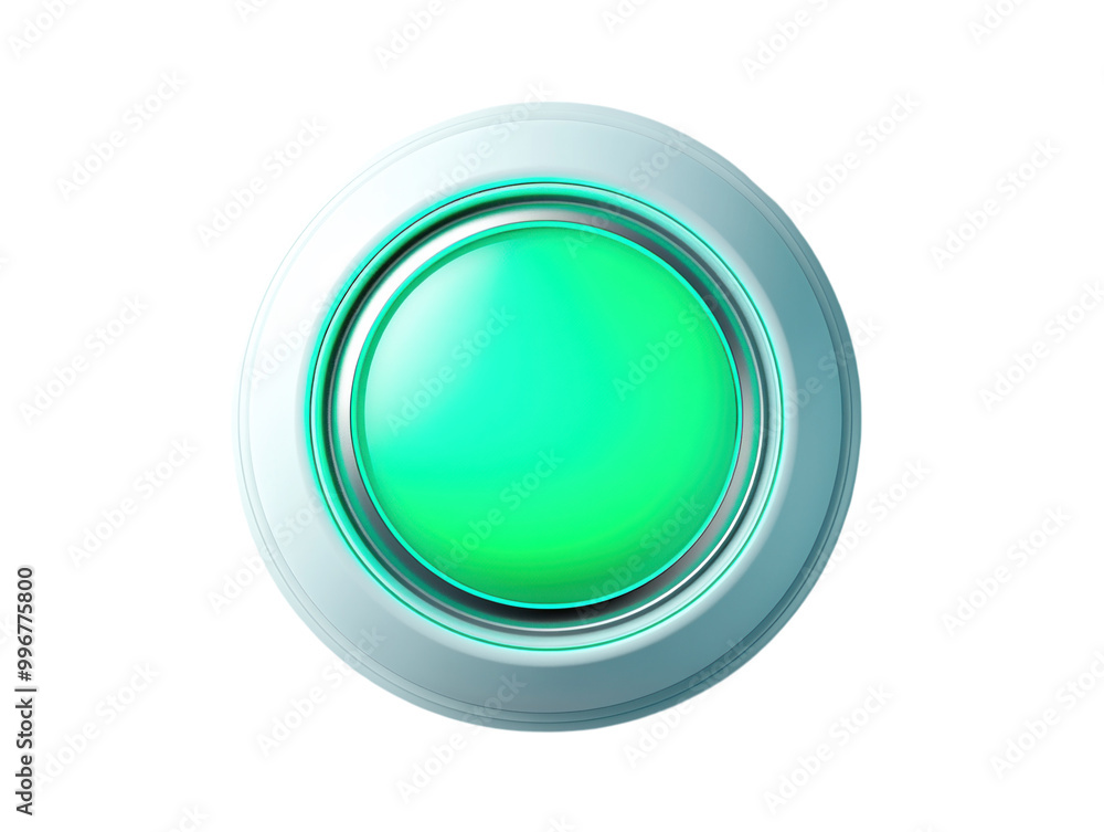 Information button on a machine with green light on white background PNG transparent. Information button on a machine with green light on white background PNG transparent.