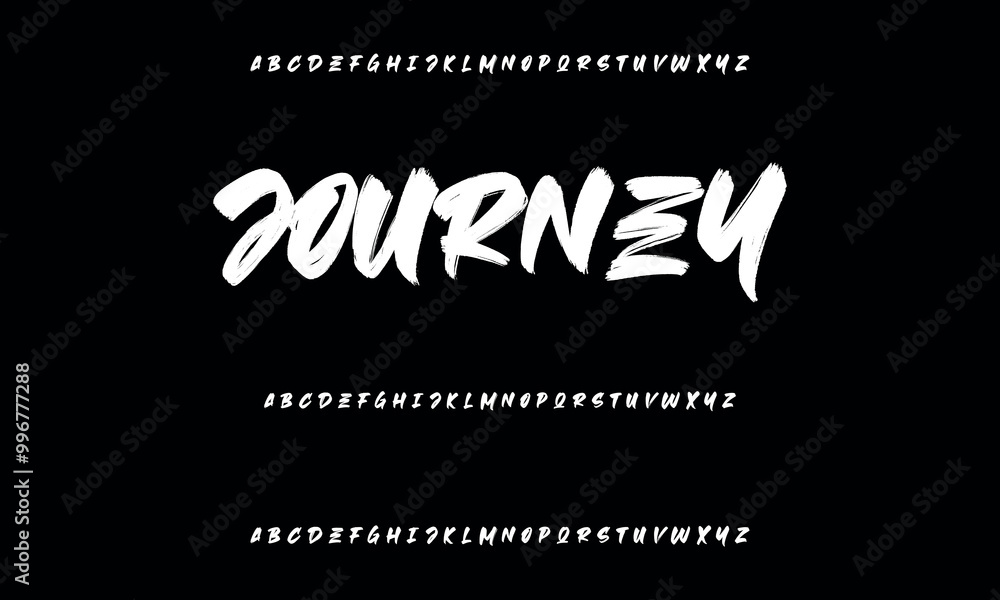 Obraz premium Elegant Brush Script Font for Creative Designs