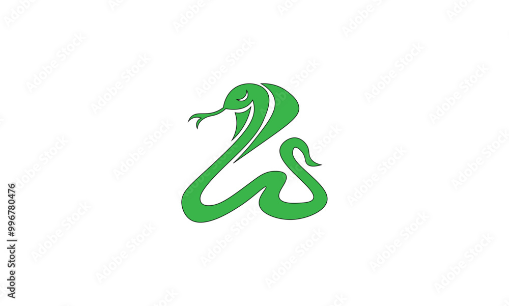 Vector illustration of a cartoon snake with its tongue hanging out Vector illustration of a cartoon snake with its tongue hanging out