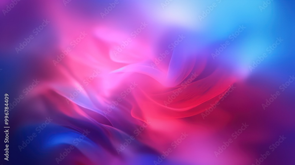 Obraz premium Abstract Swirling Colors in Pink and Blue