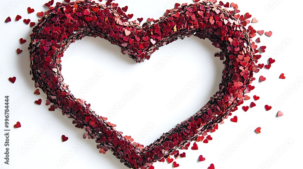 Bold Red Heart Brush Stroke - Expressive Love Art on White Background Bold Red Heart Brush Stroke - Expressive Love Art on White Background