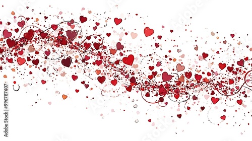 Bold Red Heart Brush Stroke - Expressive Love Art on White Background