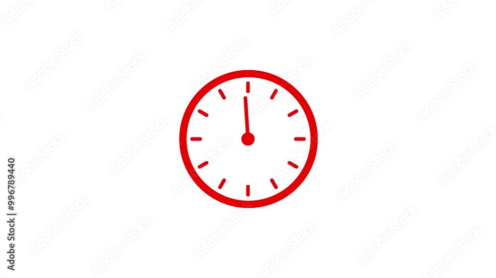 moving arrows in 12 hour loop. Simple clock icon . Clock Counting Down 12 Hour Day Fast Speed. 4k video moving arrows in 12 hour loop. Simple clock icon . Clock Counting Down 12 Hour Day Fast Speed. 4k video