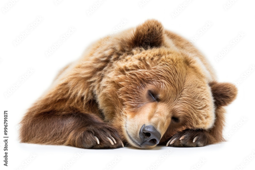 Obraz premium Lazy bear wildlife sleeping mammal.