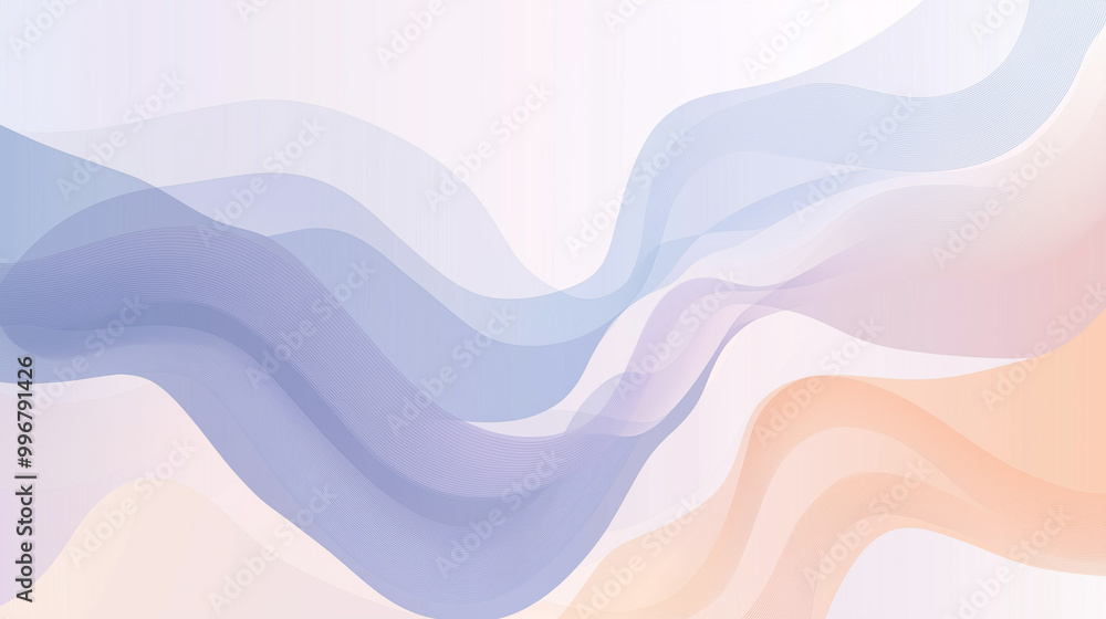 Obraz premium Soft Pastel Waves Vector Background Design