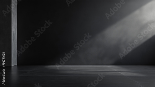 Dark Gray Sleek Presentation Backdrop with Light Effect