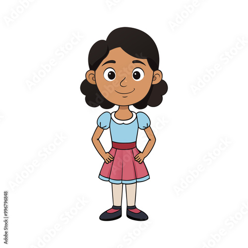 Download Quin Girl Vector Art Illustration Eps File For Design.