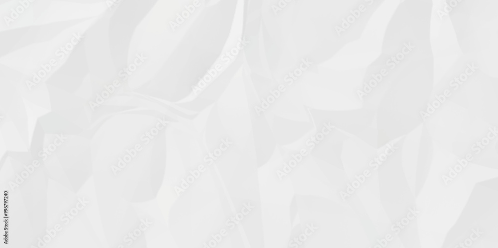 Fototapeta premium Empty White wrinkly backdrop paper background. panorama grunge wrinkly paper texture background, crumpled pattern texture. paper crumpled texture. white fabric crushed textured crumpled.