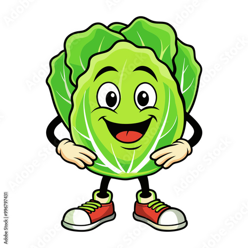 Download Napa Cabbage Vector Art Illustration Eps File For Design.