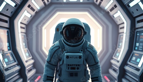 Astronaut in spaceship