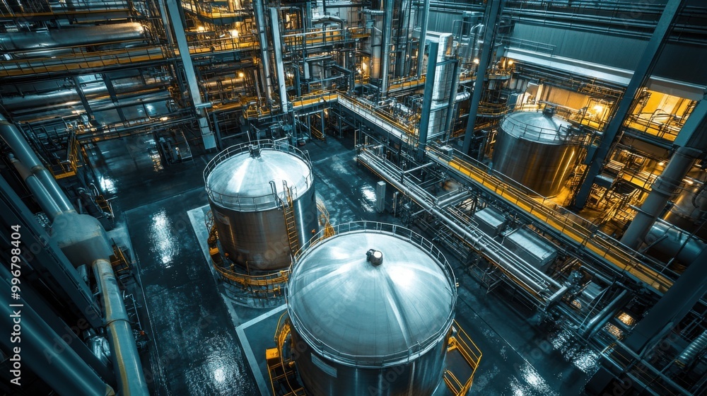 The environment is highly controlled, with visible safety precautions like warning signs and protective barriers The environment is highly controlled, with visible safety precautions like warning signs and protective barriers