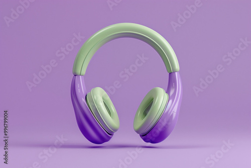 Purple Headphones photo