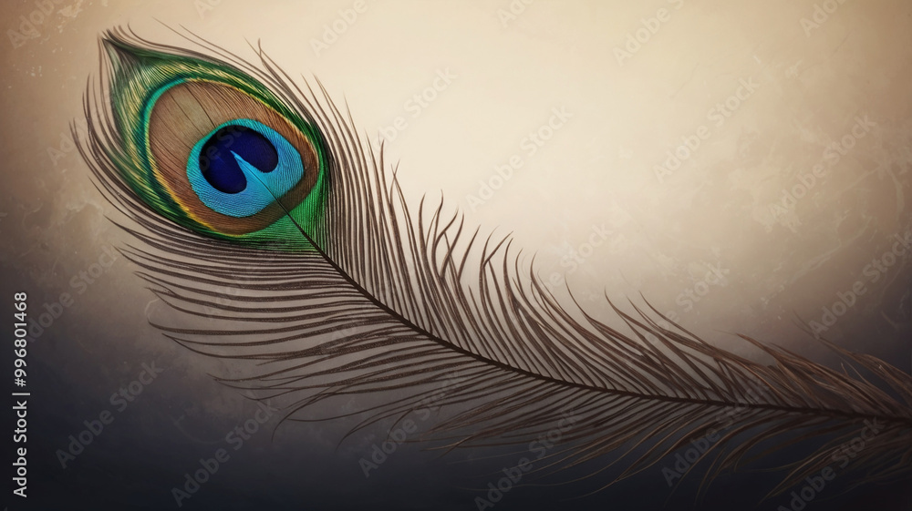 Obraz premium peacock feather close up