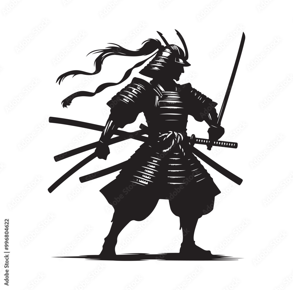 samurai warrior vector Silhouette illustration samurai warrior vector Silhouette illustration