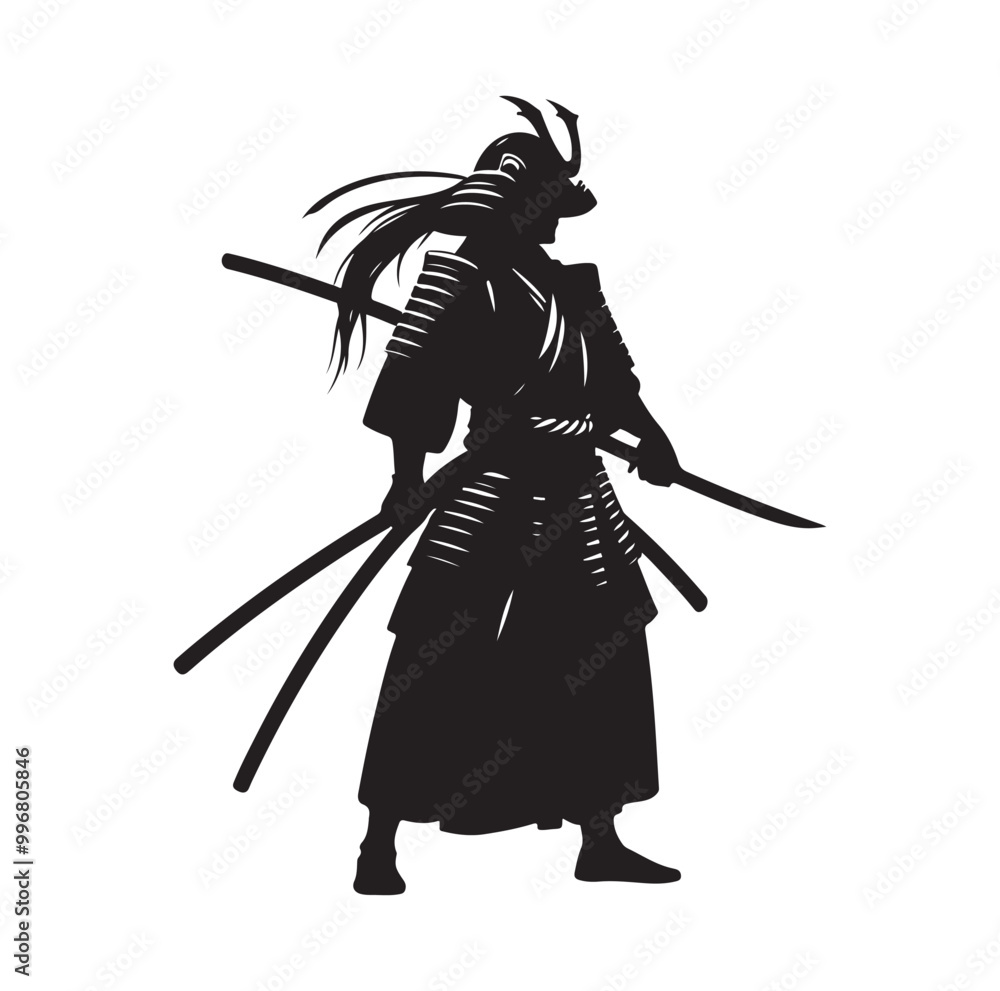 samurai warrior vector Silhouette illustration samurai warrior vector Silhouette illustration