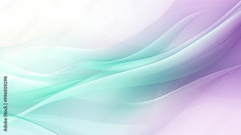 Fototapeta premium Minimalist abstract design with geometric shapes in soft pink, mint, and light lavender hues