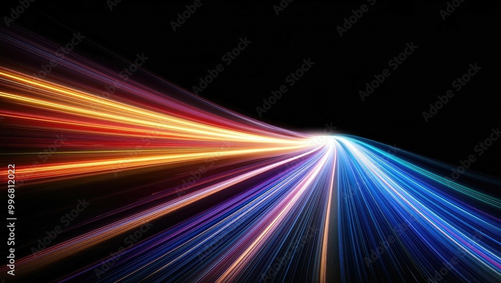 A dynamic burst of colorful light beams radiating from a central point against a dark backdrop, creating a sense of motion and energy. A dynamic burst of colorful light beams radiating from a central point against a dark backdrop, creating a sense of motion and energy.