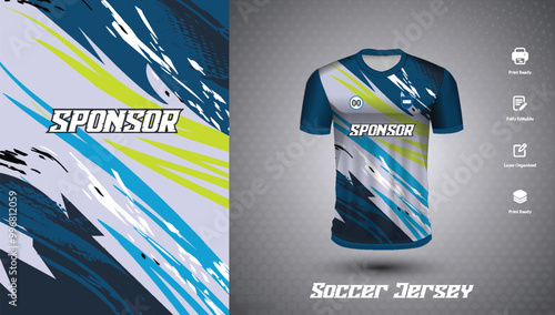 Soccer jersey design for sublimation or sports t-shirt design for cricket
