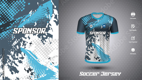 Soccer jersey design for sublimation or sports t-shirt design for cricket
