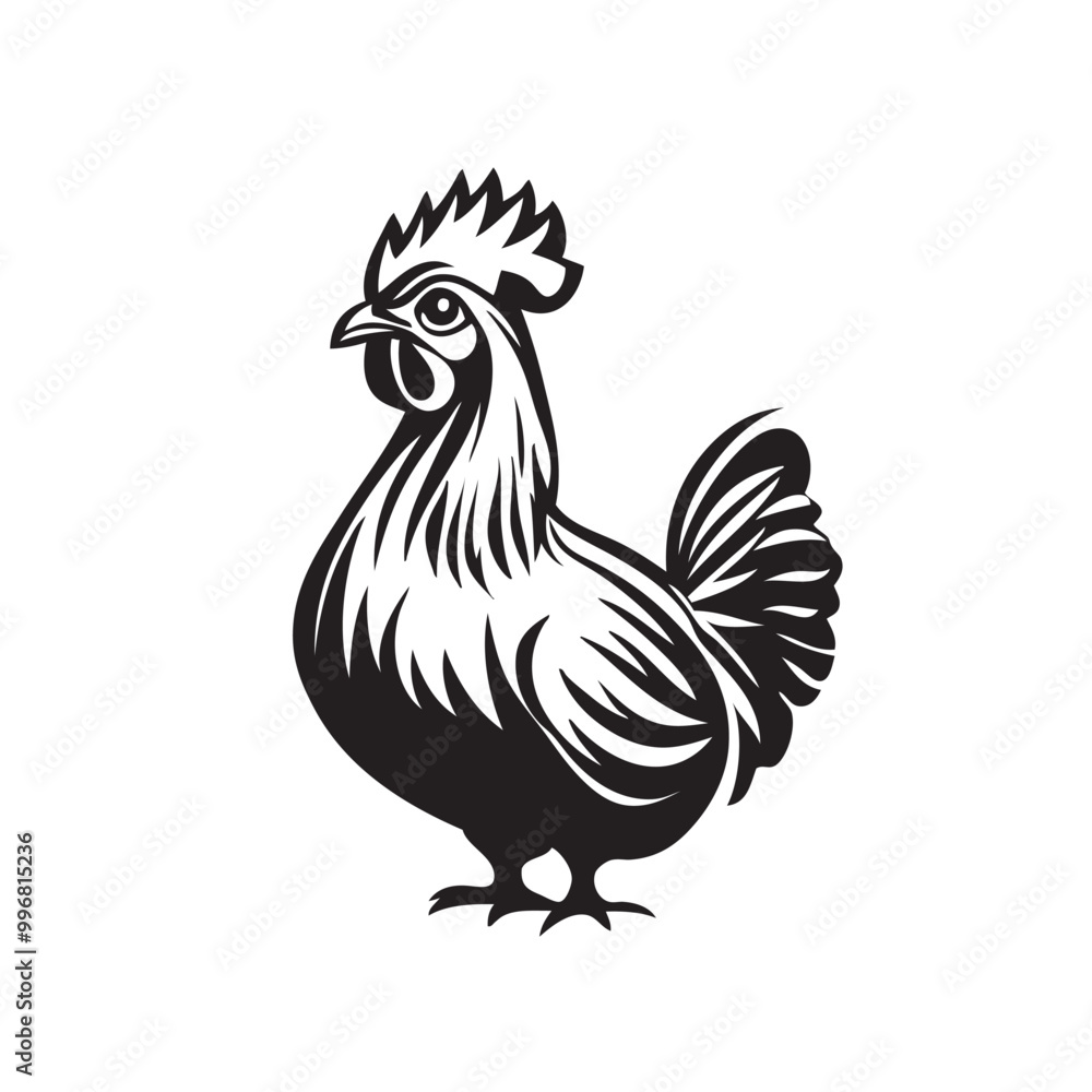 Fototapeta premium Rooster or cock logo vector icon template