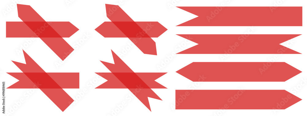 Set of red semi-transparent washi tapes isolated on white. Tapes collection in vector. Pieces of decorative tape for scrapbooks. Torn paper. Love, Valentine's Day Set of red semi-transparent washi tapes isolated on white. Tapes collection in vector. Pieces of decorative tape for scrapbooks. Torn paper. Love, Valentine's Day