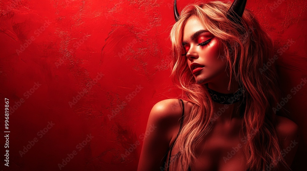 Gothic Demoness Fantasy Portraits: Dark, Mysterious, and Seductive Beauty in Red Gothic Demoness Fantasy Portraits: Dark, Mysterious, and Seductive Beauty in Red