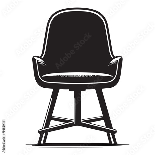 A Graphic Art Illustration of a Chair