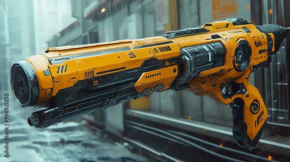 Futuristic Weapon Concept Art: Cyberpunk Gun Design Futuristic Weapon Concept Art: Cyberpunk Gun Design