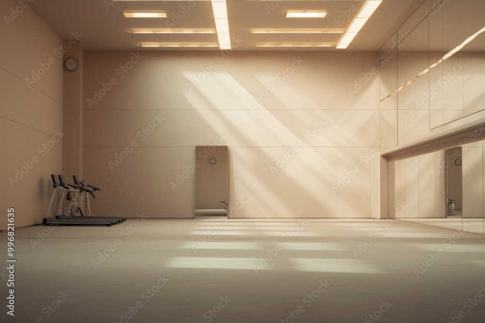 Inside gym empty flooring lighting architecture. Inside gym empty flooring lighting architecture.