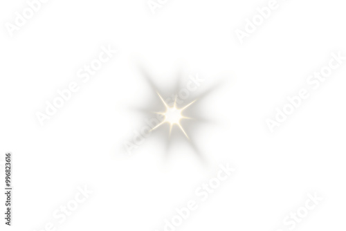 White glow light effect. Starlight sparkle. Light flare effect shine glow. Light PNG. Glowing design elements