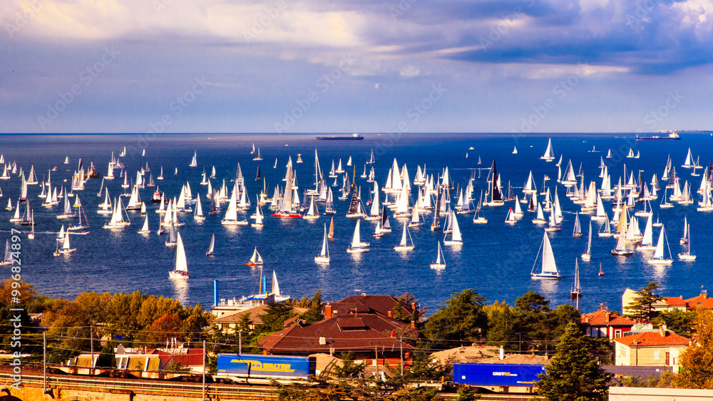 The Barcolana regatta in the gulf of Trieste
