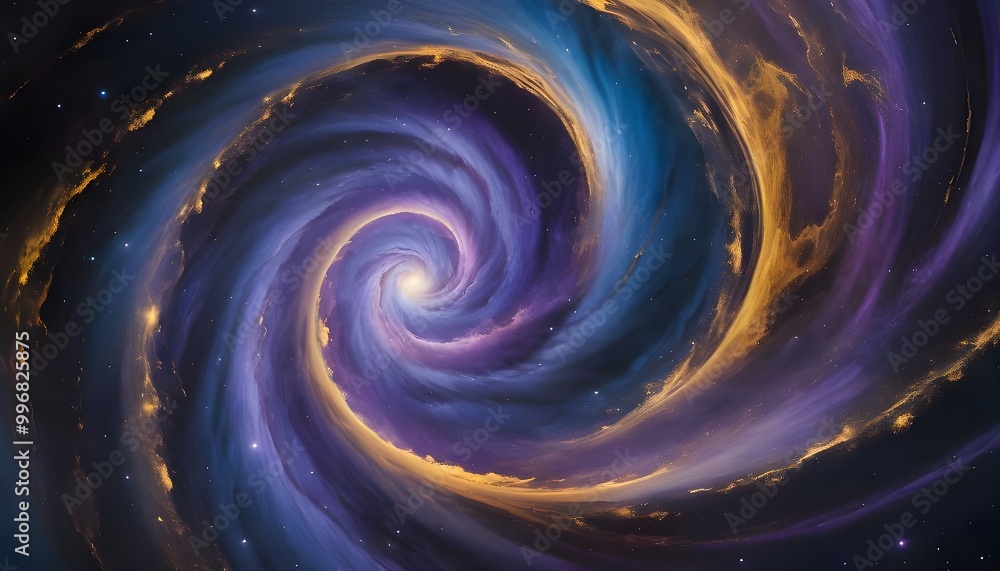 Cosmic Vortex of Blues and Gold Cosmic Vortex of Blues and Gold